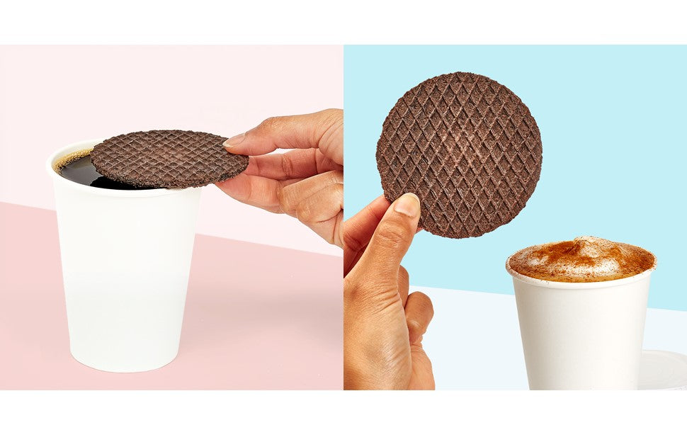 Rip Van Wafels Cookies & Cream Stroopwafels - Healthy Snacks - Non GMO Snack - Keto Friendly - Office Snacks - Low Sugar (3g) - Low Calorie Snack - 12 Pack