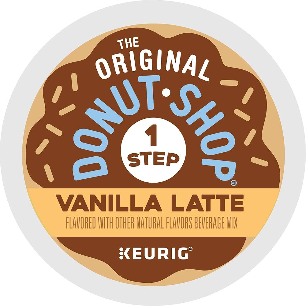 The Original Donut Shop Vanilla Latte, Single-Serve Keurig K-Cup Pods, Flavored Coffee, 20 Count