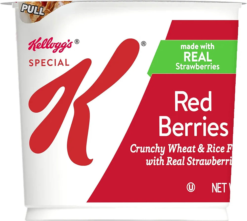 Kellogg’s Special K Breakfast Cereal Cups, 11 Vitamins and Minerals, Made with Real Strawberries, Red Berries, 30oz Case (12 Cups)