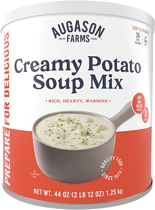 Augason Farms Creamy Potato Soup Mix Can, Emergency Food Supply, Everyday Meals, 36 Servings