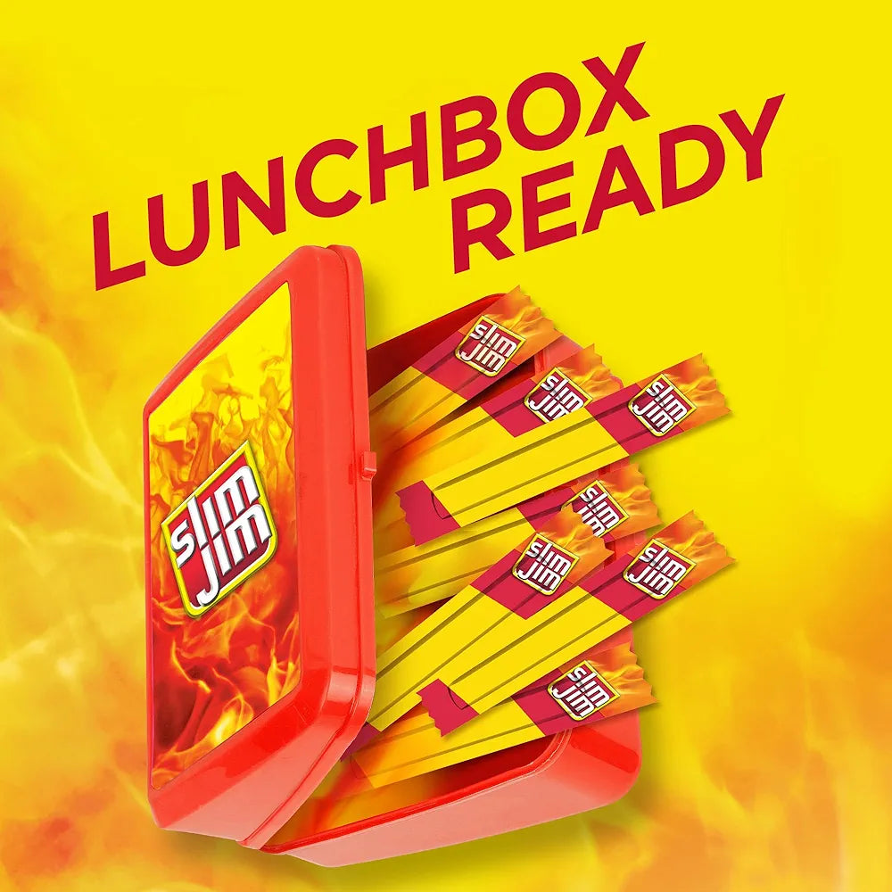 Slim Jim Smoked Meat Sticks, Original Flavor, 6g Protein Per Serving, Snack Size, Halloween Snack, 0.28 oz. (46 Count)