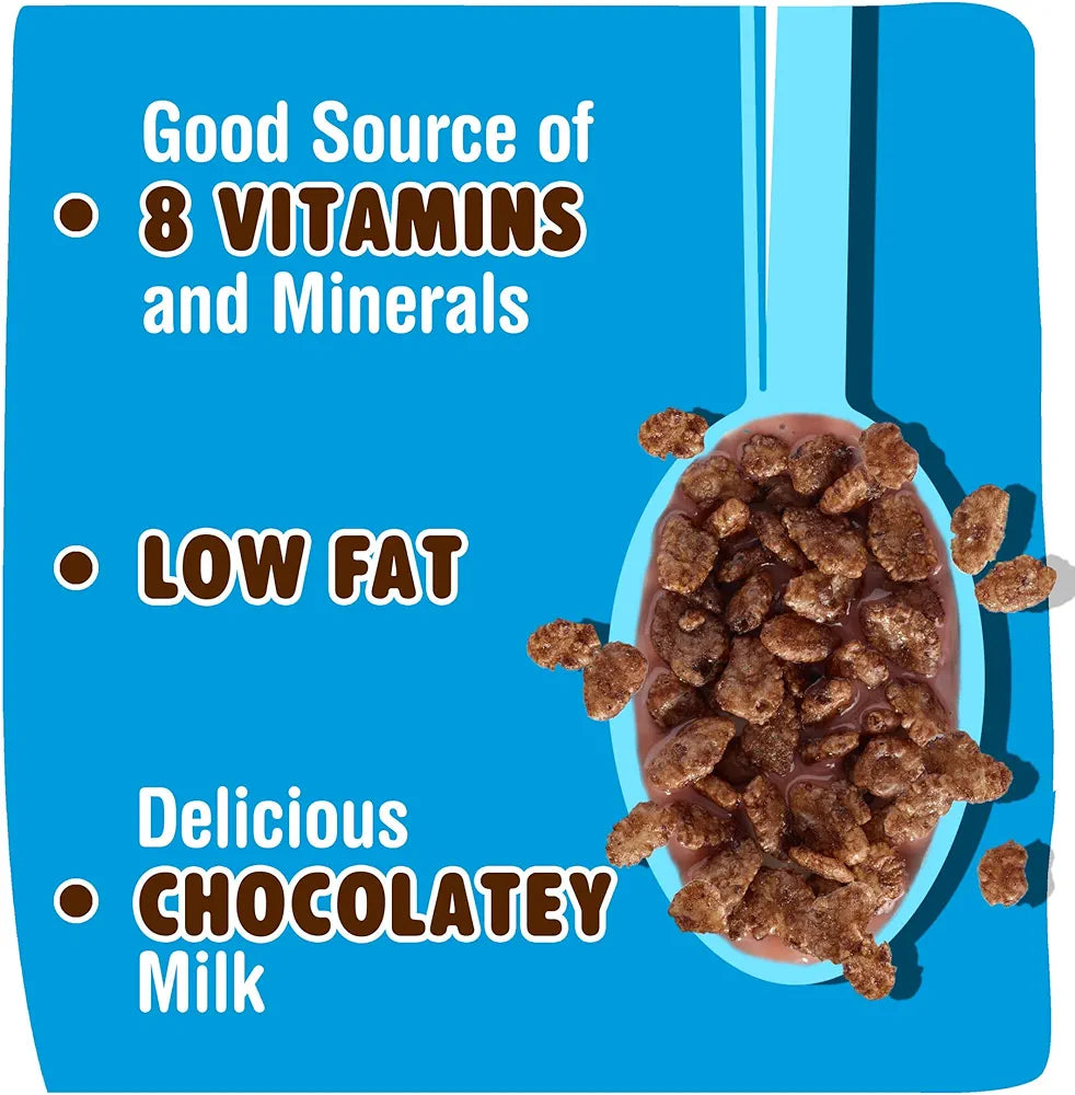 Kellogg's Cocoa Krispies Cold Breakfast Cereal Cups, Kids Snacks, Cereal Cups to Go (12 Cups)