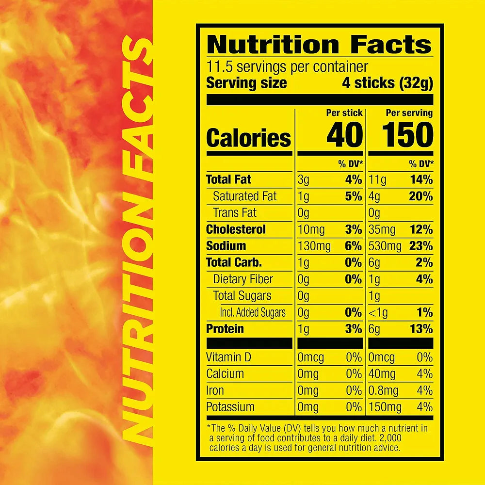 Slim Jim Smoked Meat Sticks, Original Flavor, 6g Protein Per Serving, Snack Size, Halloween Snack, 0.28 oz. (46 Count)