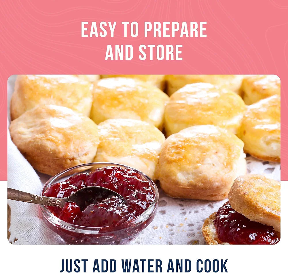 Bread and Roll Mix Supply, 48 Servings, 10 Year Shelf Life - Makes 6 Loaves or 72 Bread Rolls for Prepared Meals Ready to Eat