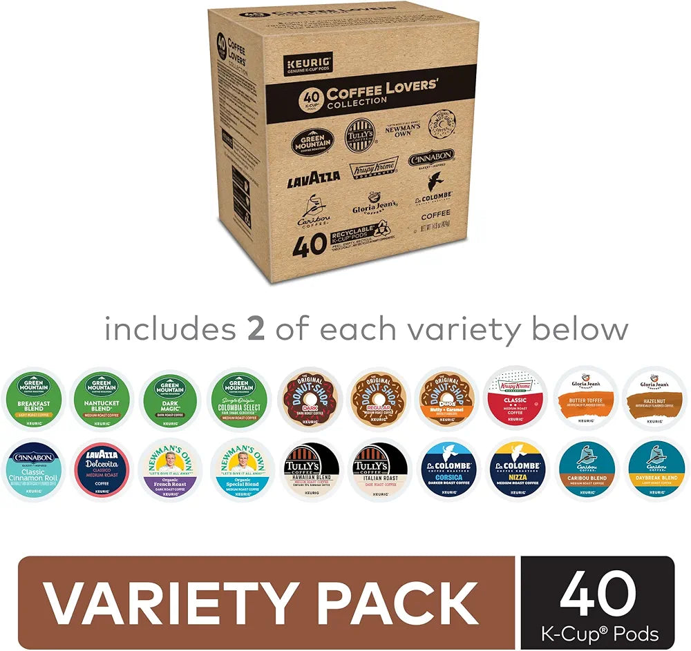 Keurig® Coffee Lover's Collection Variety Pack, Keurig Single Serve K-Cup Pods, 40ct