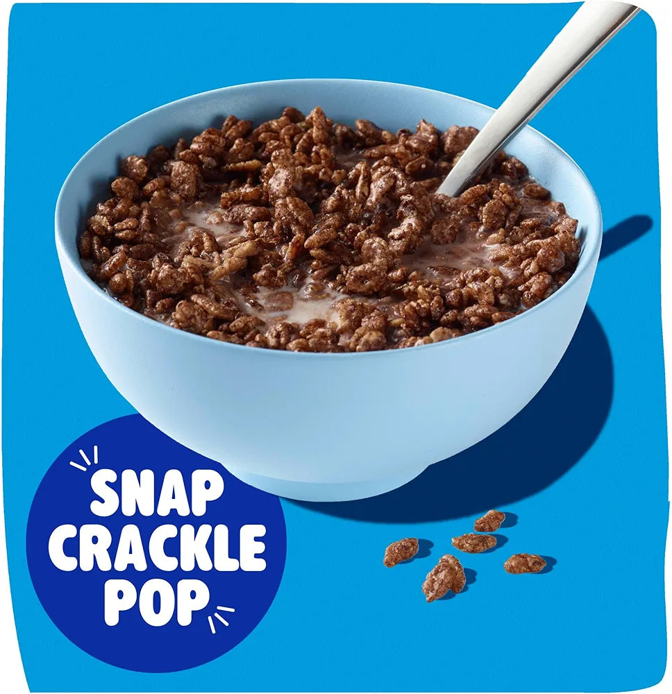 Kellogg's Cocoa Krispies Cold Breakfast Cereal Cups, Kids Snacks, Cereal Cups to Go (12 Cups)