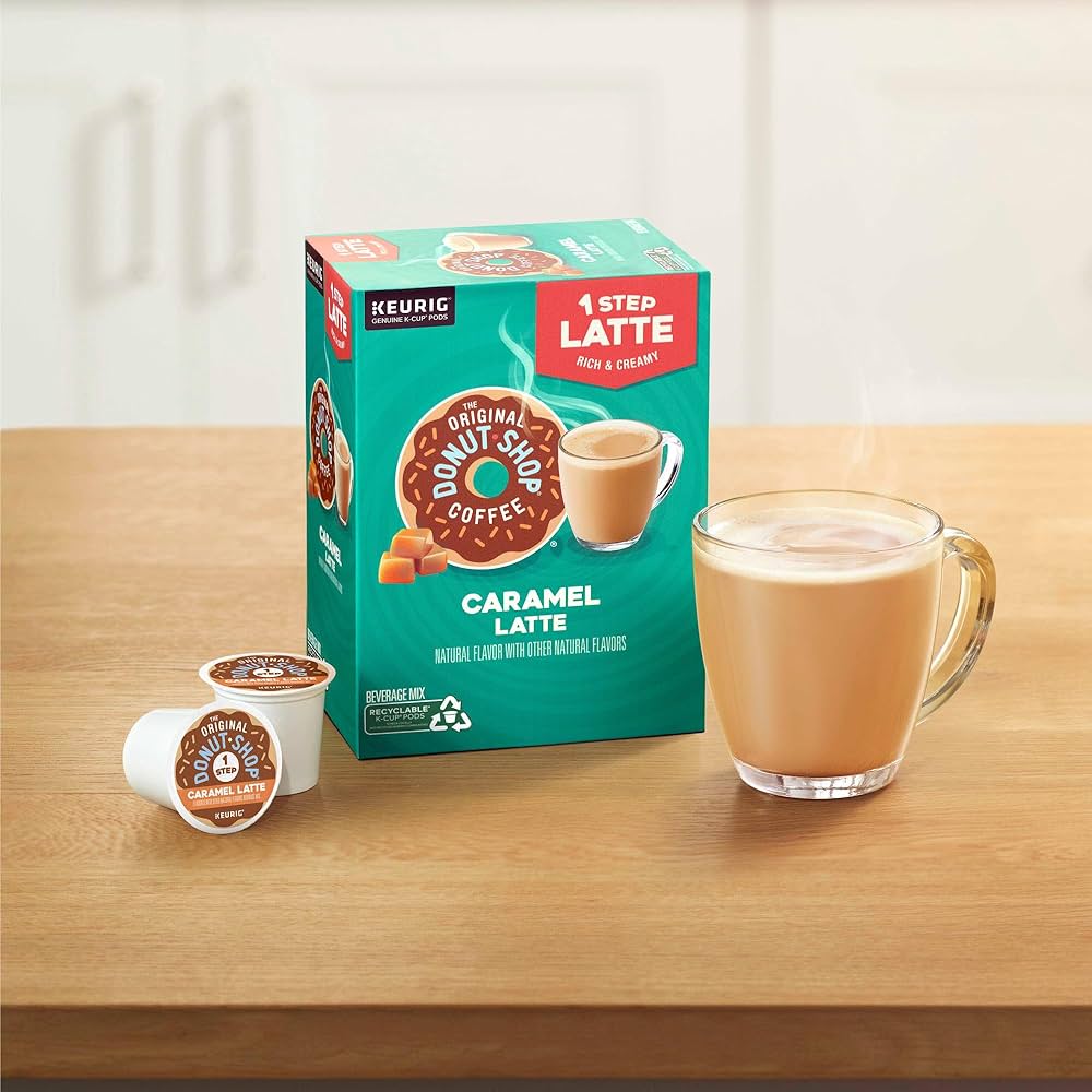 The Original Donut Shop Vanilla Latte, Single-Serve Keurig K-Cup Pods, Flavored Coffee, 20 Count