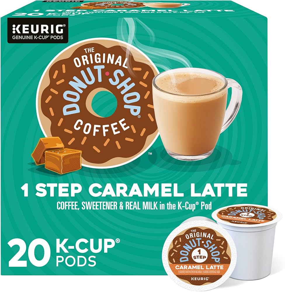 The Original Donut Shop Vanilla Latte, Single-Serve Keurig K-Cup Pods, Flavored Coffee, 20 Count