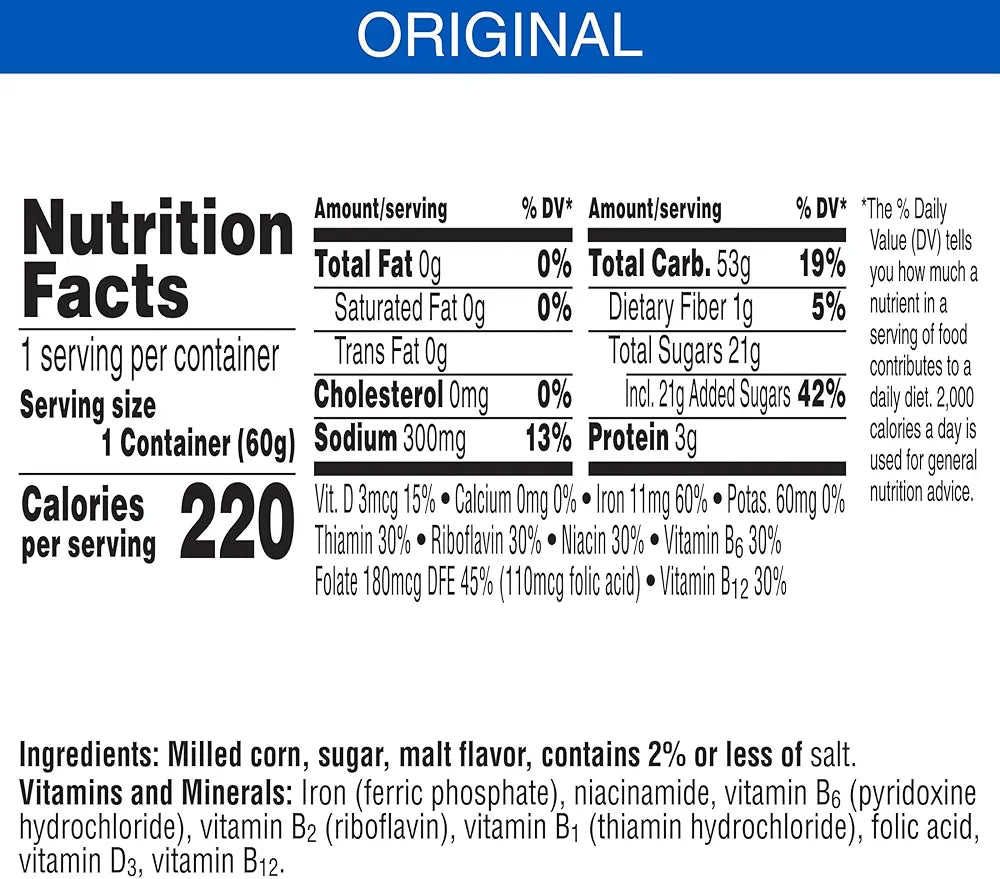 Kellogg's Frosted Flakes Breakfast Cereal Cups, 8 Vitamins and Minerals, Kids Snacks, Original, 25.2oz Case (12 Cups)