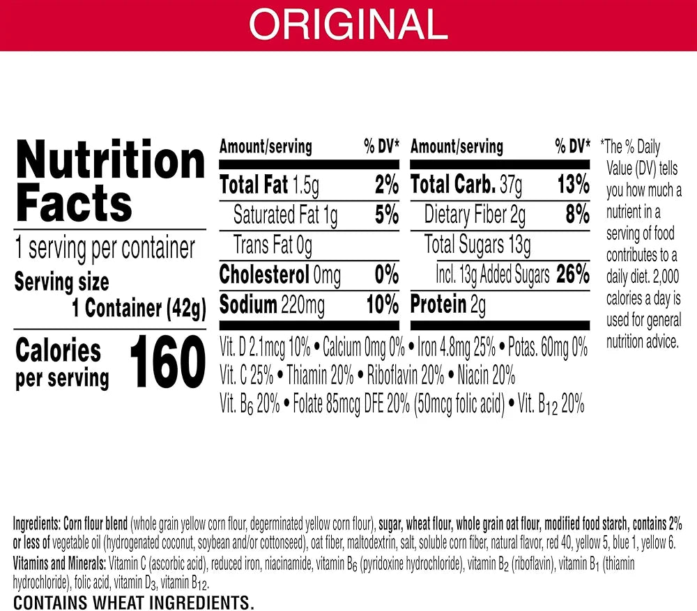 Kellogg's Froot Loops Breakfast Cereal Cups, Fruit Flavored, Breakfast Snacks with Vitamin C, Original, 18oz Case (12 Cups)